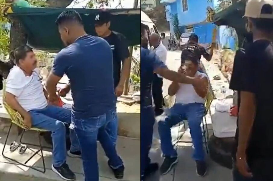 Cobradores de piso golpean brutalmente a chofer en Acapulco