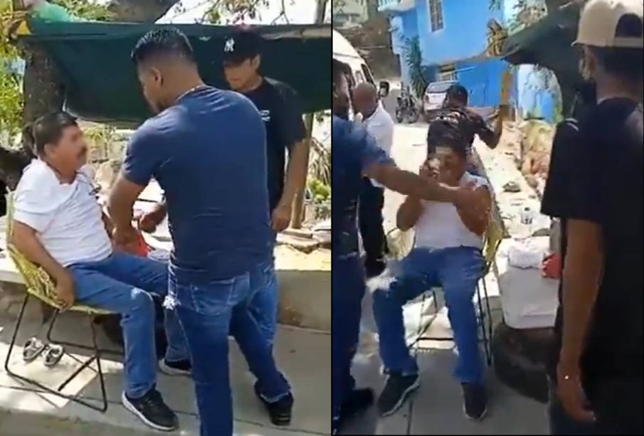 Cobradores de piso golpean brutalmente a chofer en Acapulco