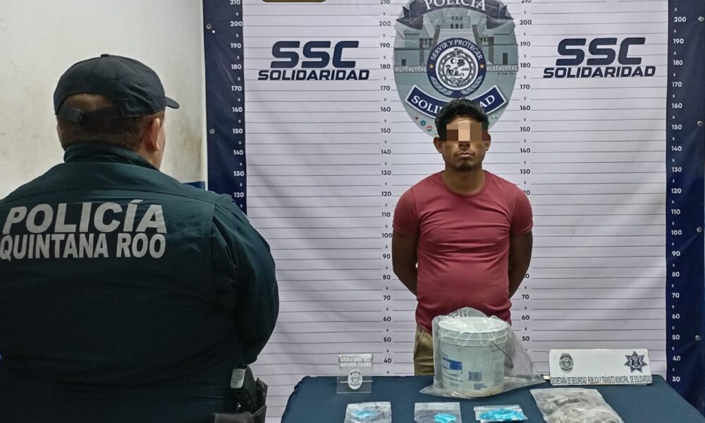 Detienen a narcomenudista en Playa del Carmen