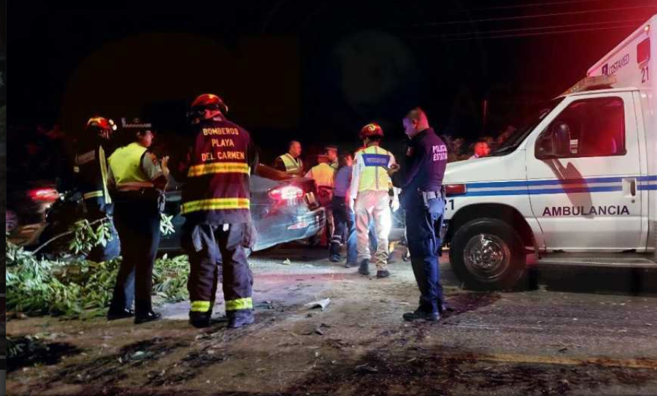 Un muerto y tres lesionados deja choque en Playa del Carmen