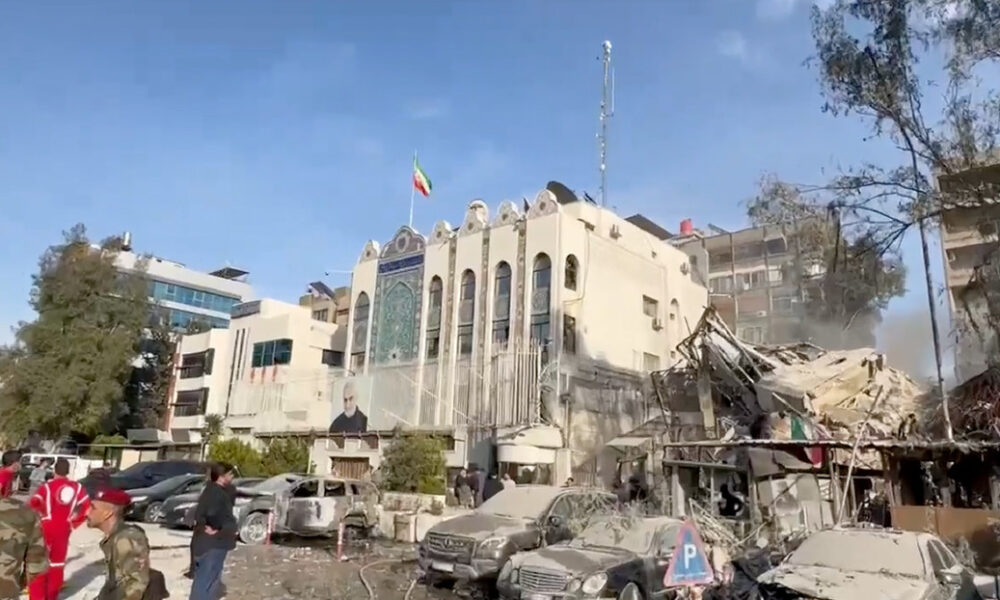 El edificio de la Embajada iraní en Damasco. RT