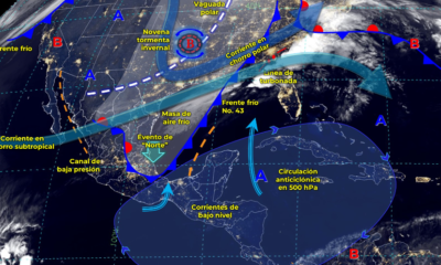 Lluvias y viento fuerte para la Península de Yucatán