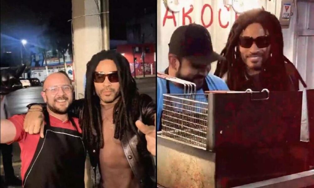 Lenny Kravitz es captado bailando en puesto de hamburguesas en Ciudad de México