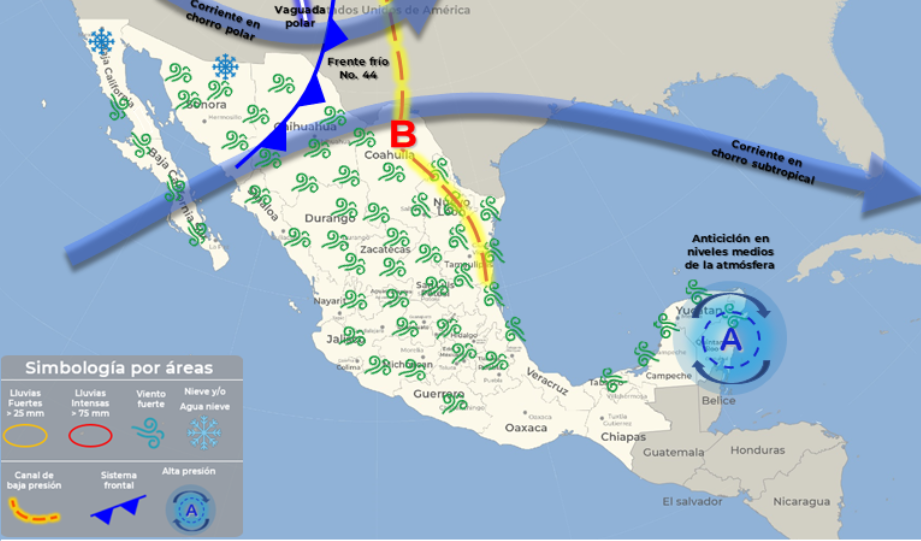 Ambiente caluroso y lluvias para Quintana Roo