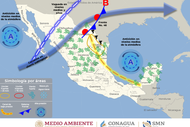 Rachas de viento y ambiente caluroso para Quintana Roo