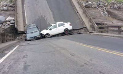 Colapsó puente en la vía Zhud-Cochancay-El Triunfo