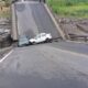 Colapsó puente en la vía Zhud-Cochancay-El Triunfo