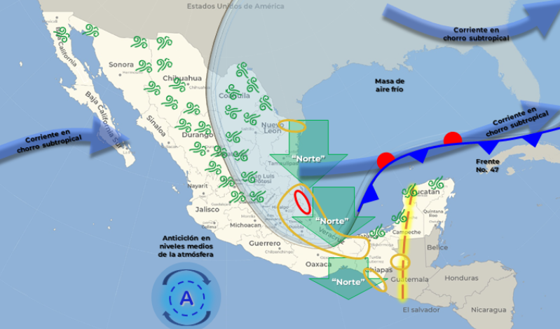 Lluvias fuertes y ambiente caluroso en Quintana Roo