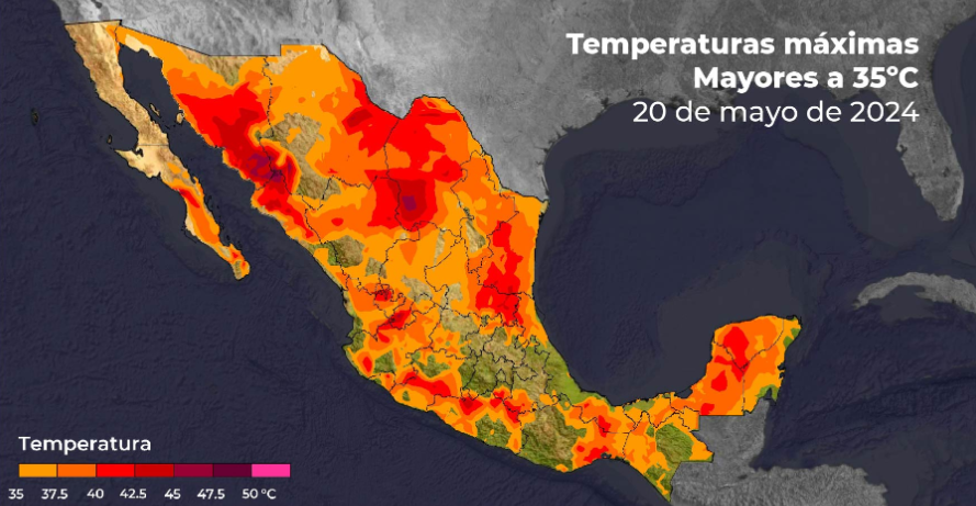 Altas temperaturas se esperan en 13 estados del país