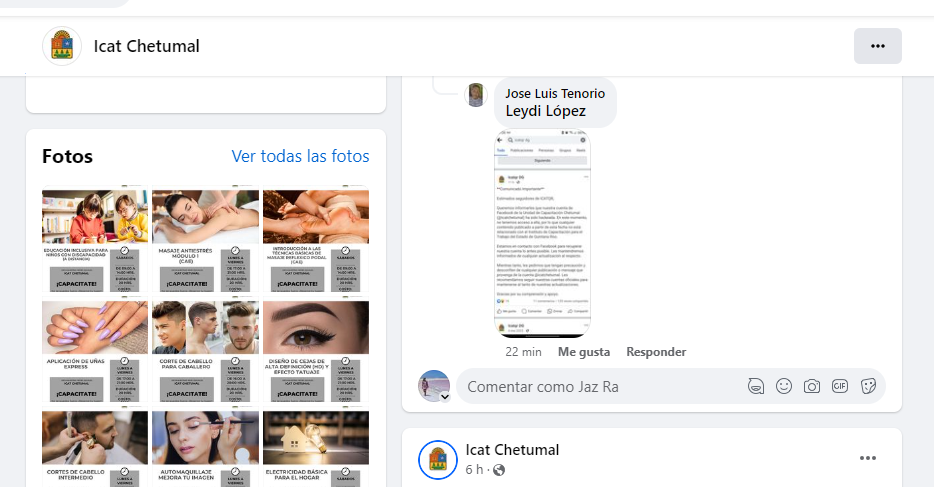 Hackean el Facebook del Icat y comparten contenido para adultos