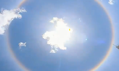 Enorme e impresionante halo solar aparece en el cielo del Tíbet