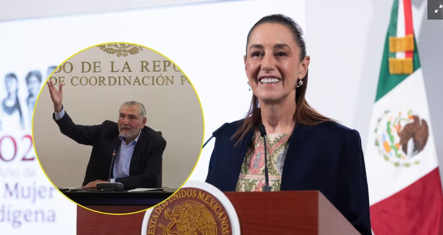 La presidenta descarta “fuego amigo” contra el senador Adán Augusto.