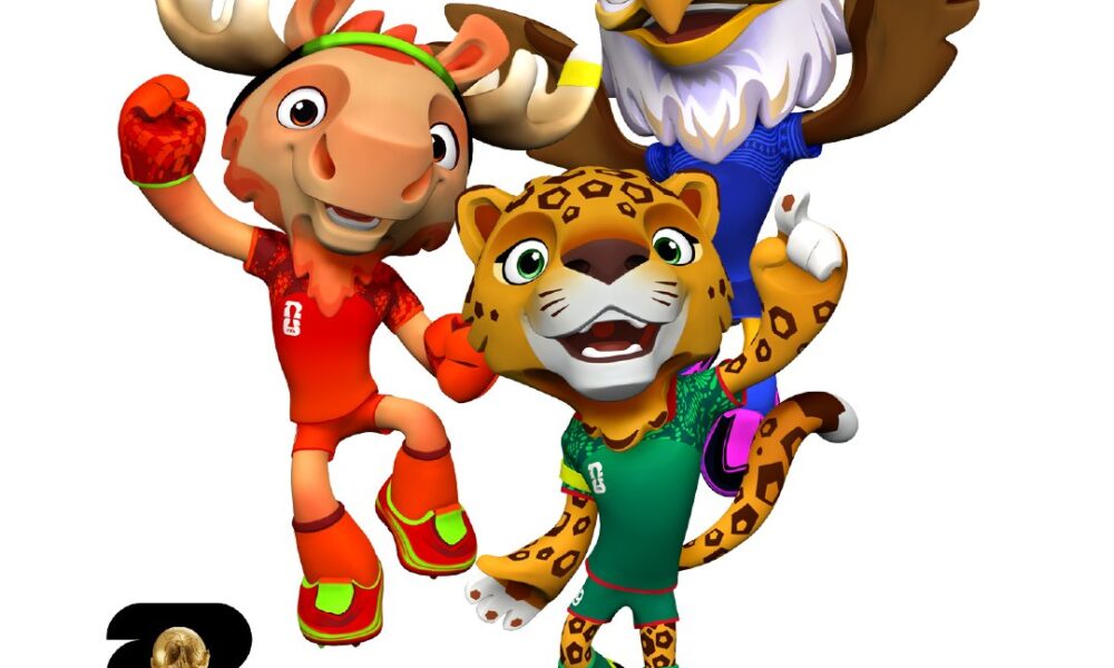 Las mascotas oficiales del Mundial 2026: Zayu, Maple y Clutch
