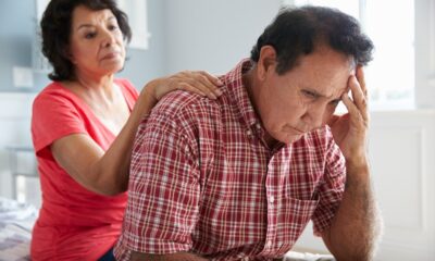 Esposos viejos enfermedad-grave