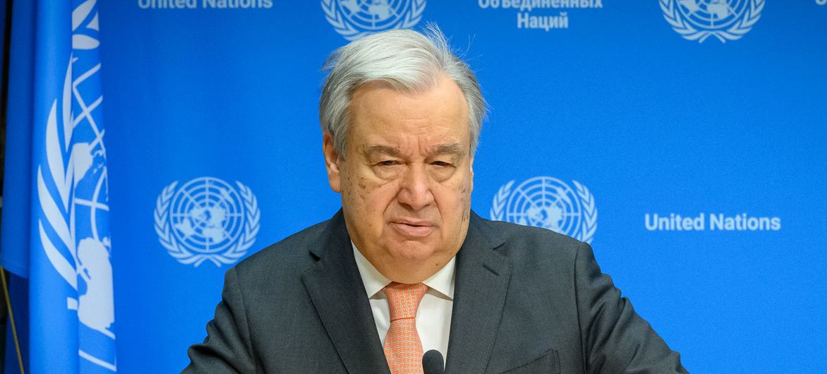 Guterres exige alto al fuego y solución de dos Estados en Gaza