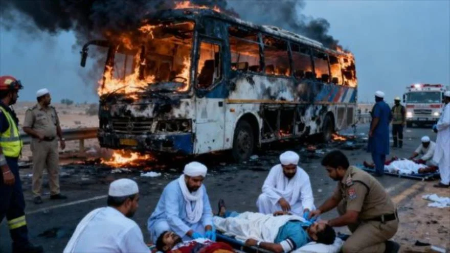 Accidente Autobús peregrinos Arabia