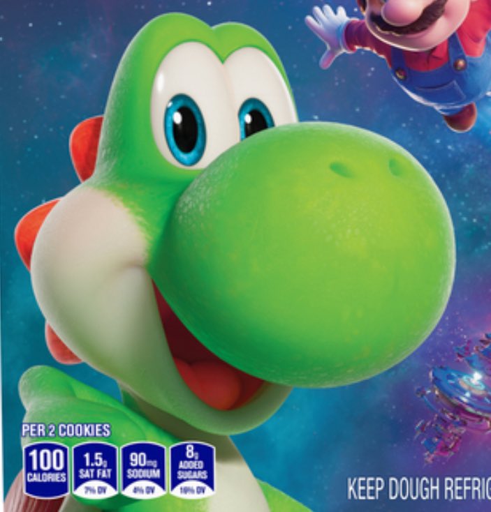 diseño de Yoshi en la película de Super Mario Galaxy