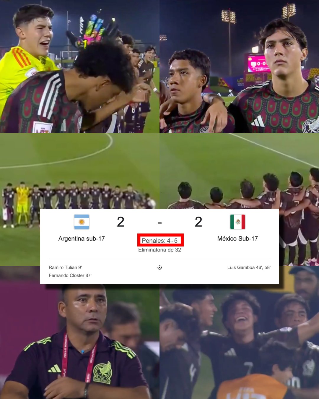 Argentina se despide prematuramente del Mundial Sub-17 tras caer ante México