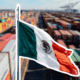 Contenedores en la frontera México–Estados Unidos, ilustrando el aumento del comercio bilateral en 2025.
