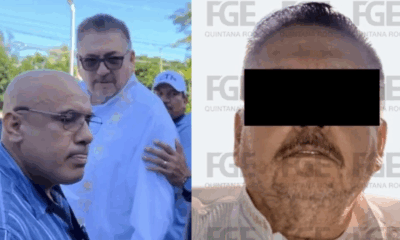 Líder de la CTM en Quintana Roo antes y después de su detención por homicidio calificado