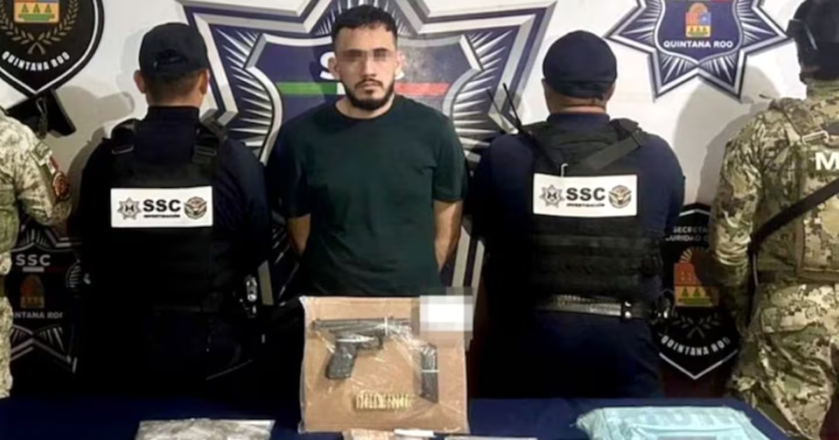Elementos de seguridad federal durante operativo en Benito Juárez, Quintana Roo, tras la detención de presunto jefe del CJNG.