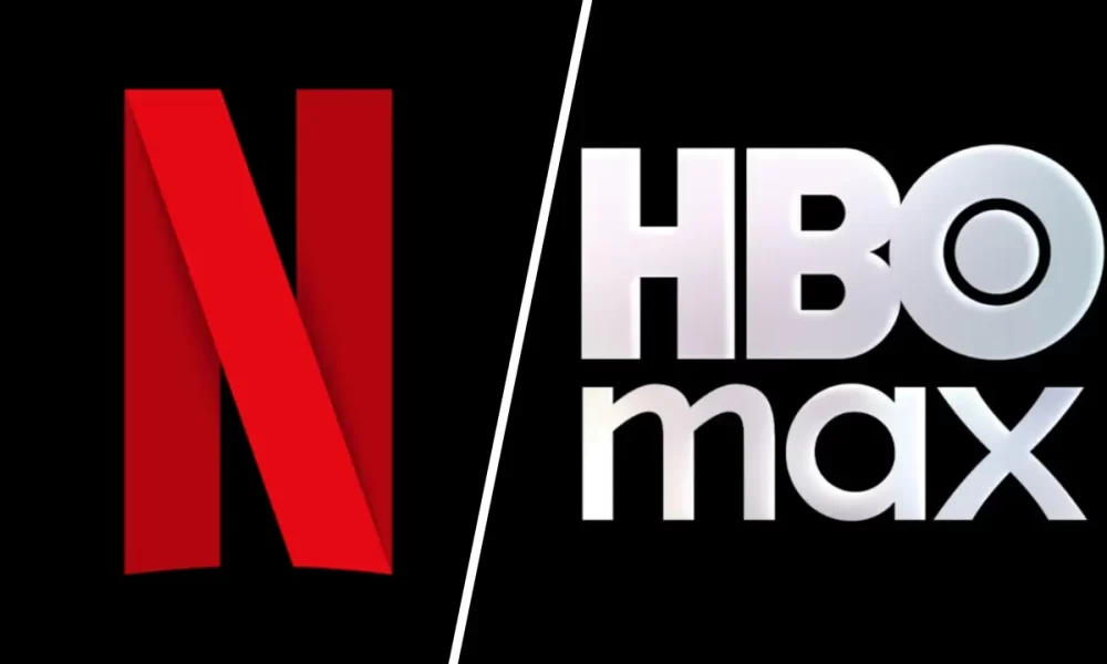 Logotipos de Netflix y HBO tras anuncio de compra de Warner Bros Discovery por parte de Netflix