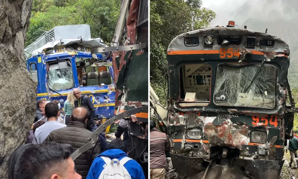 Choque de trenes Machu pichu