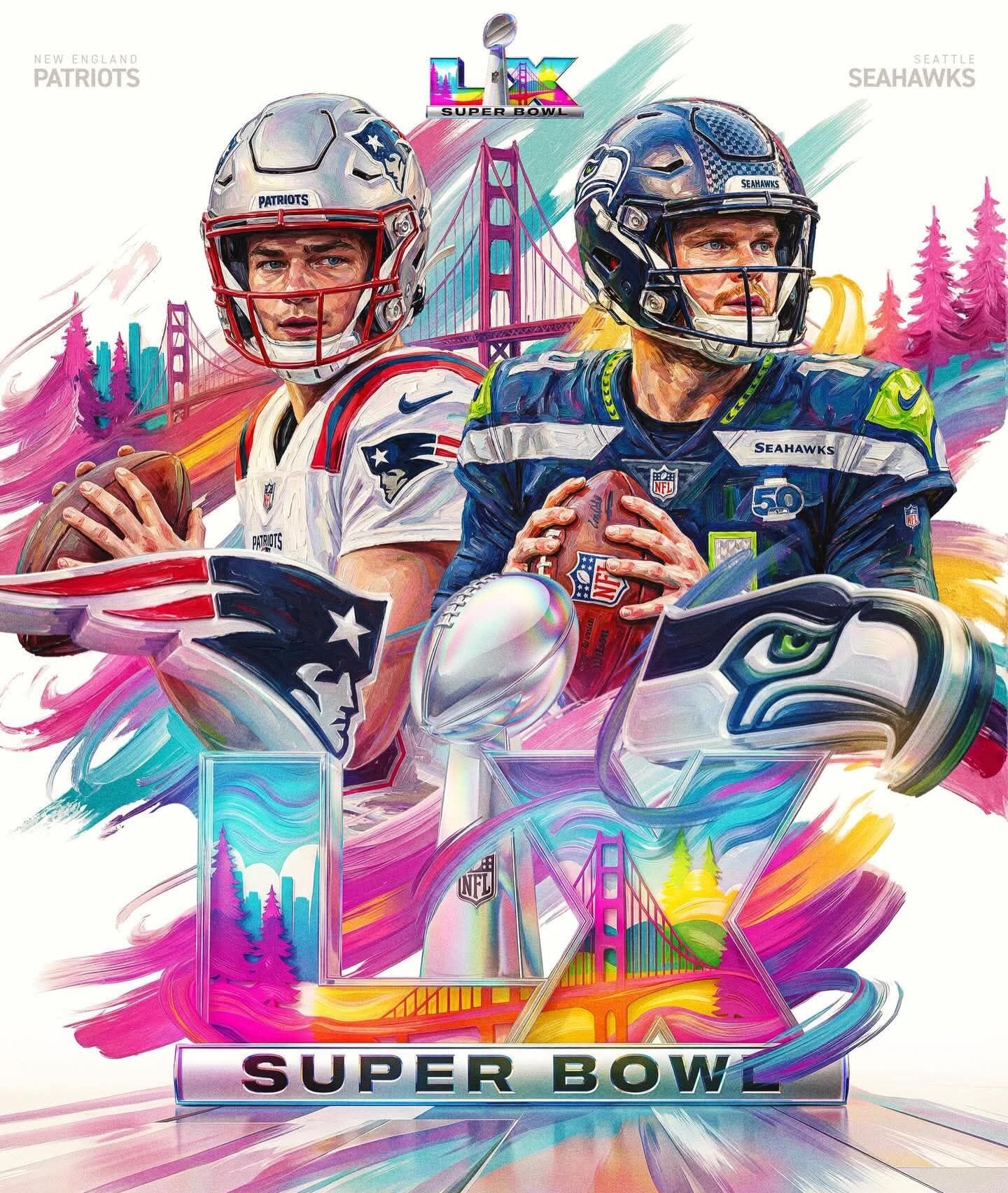 Super Bowl LX Patriots vs Seahawks