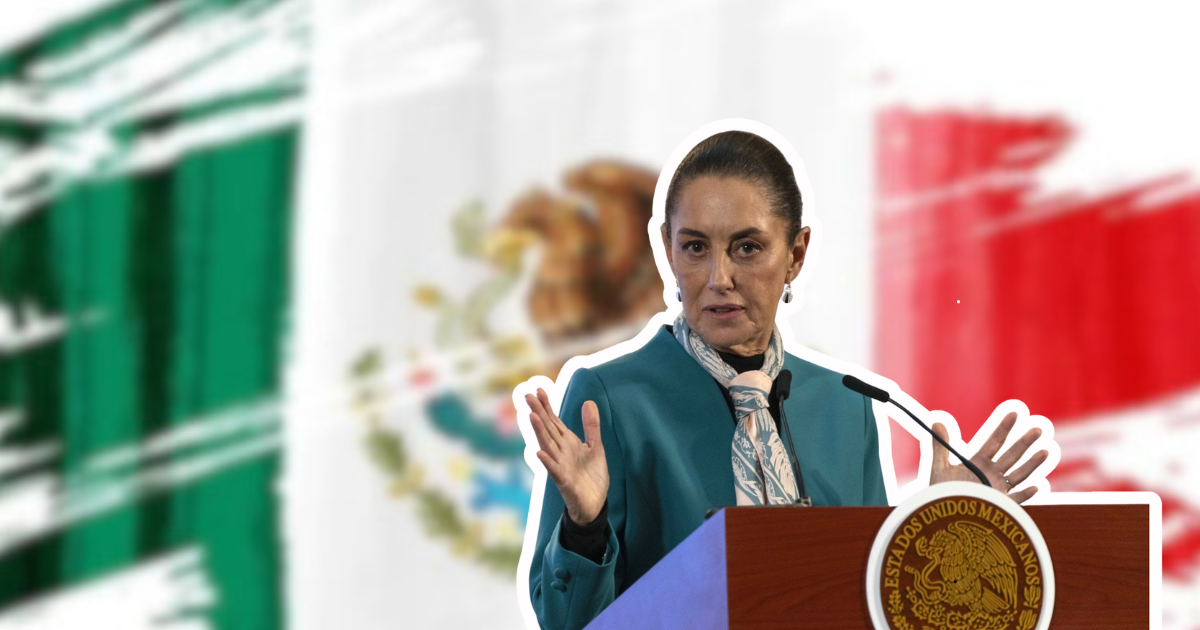 Claudia Sheinbaum durante conferencia matutina en Palacio Nacional sobre soberanía y seguridad nacional