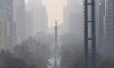 Contingencia ambiental por ozono en el Valle de México con smog visible sobre la Ciudad de México