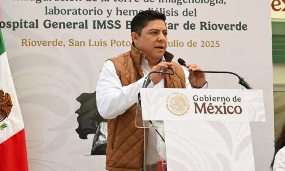 Ricardo Gallardo anuncia el veto Ley Esposa SLP durante un mensaje sobre la reforma electoral en San Luis Potosí