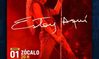 Shakira ofrece concierto gratuito en el Zócalo