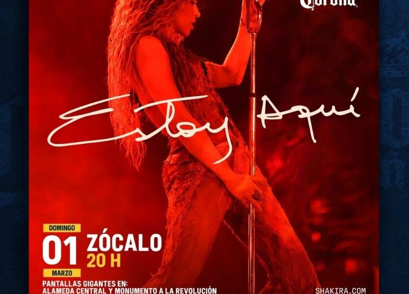 Shakira ofrece concierto gratuito en el Zócalo