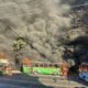 Autobuses en llamas