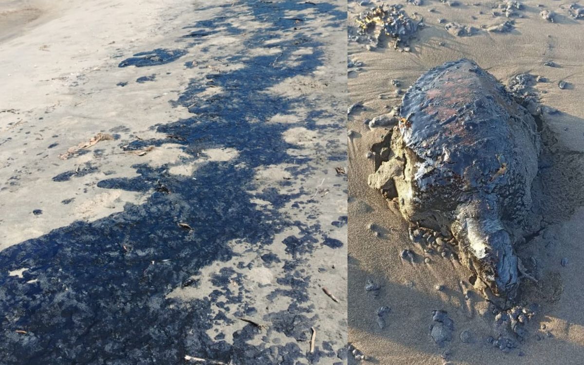 derrame de combustible en costas de Veracruz