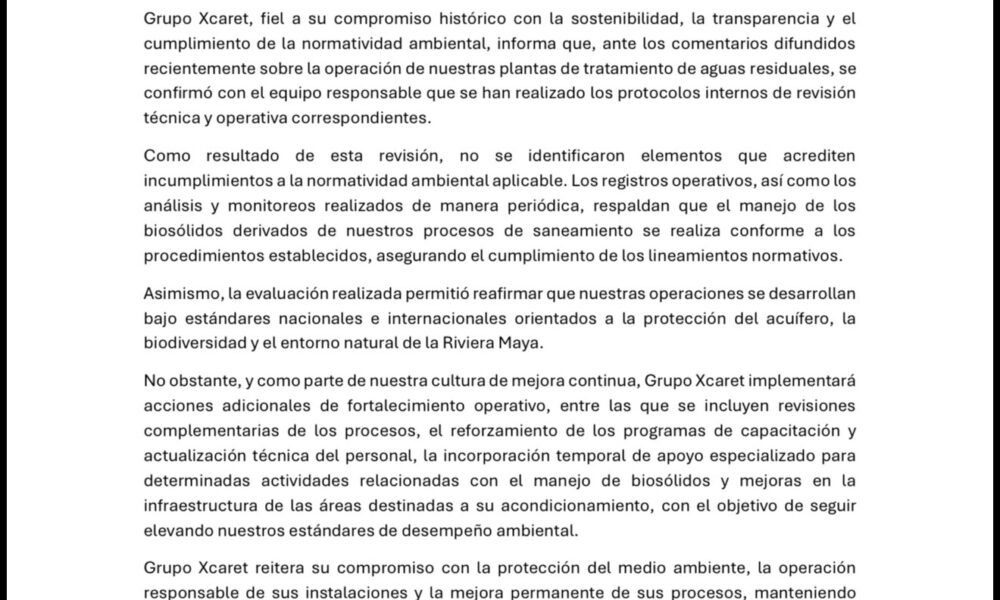 Grupo Xcaret Informa