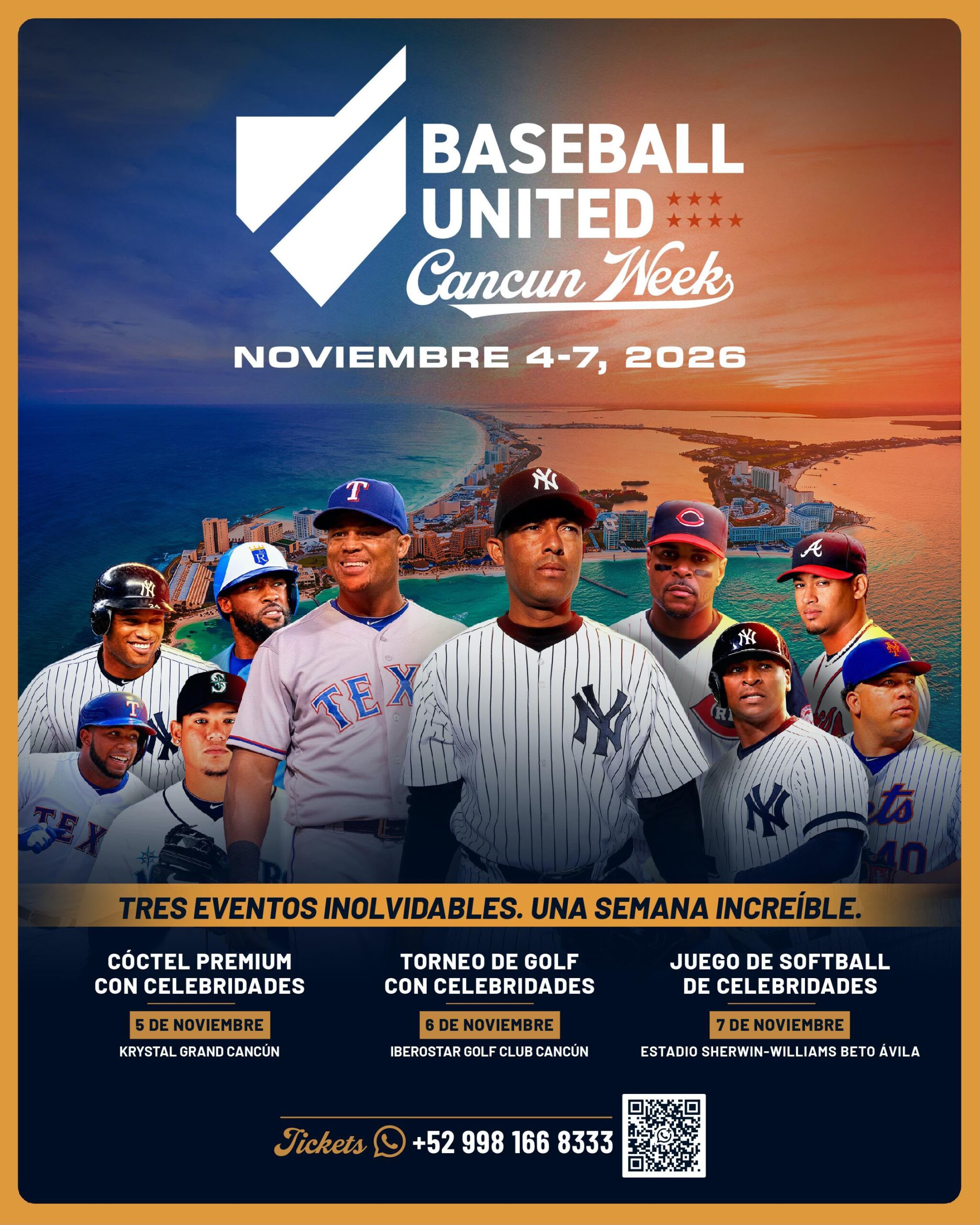 Cancún se prepara para recibir a leyendas del beisbol