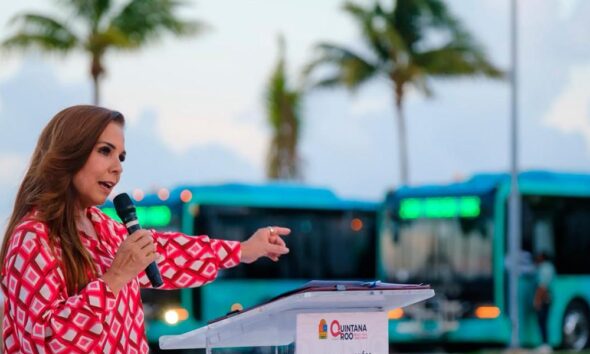Mara Lezama Cancún autobuses híbridos MOBI