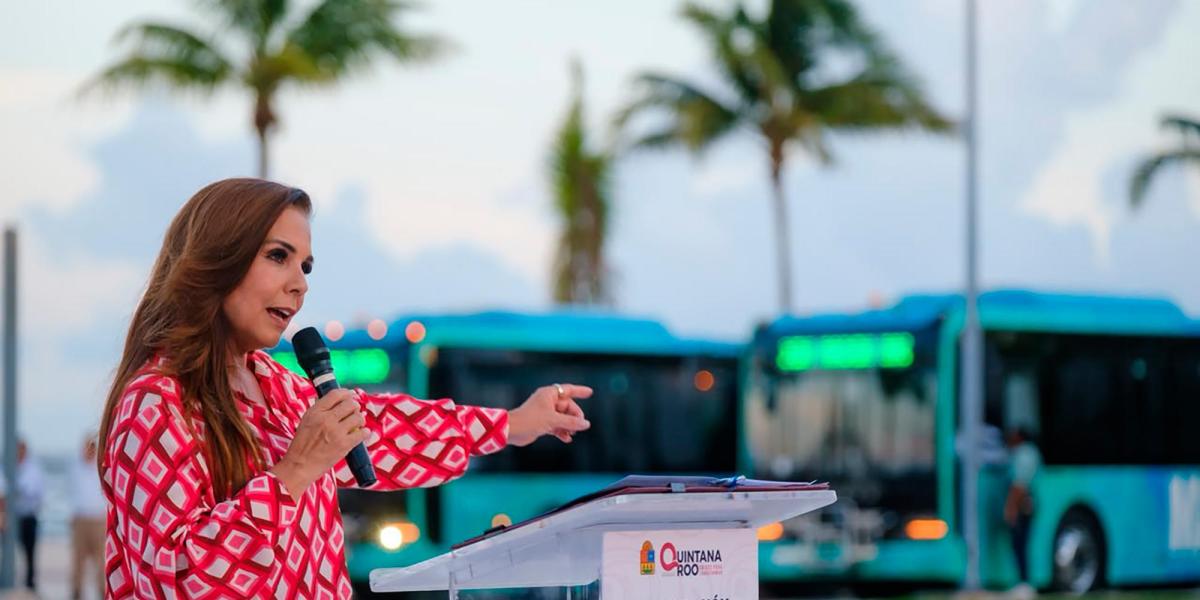 Mara Lezama Cancún autobuses híbridos MOBI